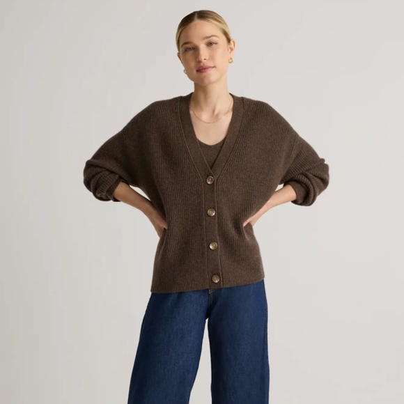 NWT Quince Mongolian Cashmere Fisherman Boxy Cardigan Sweater Small - Picture 2 of 16